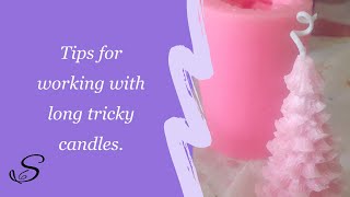 How to unmould silicone candle moulds that always break!  Tips for beginner candle makers