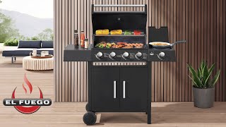 EL FUEGO® | Holzkohlegrill SAN ANGELO 3 und SAN ANGELO 4+1 | Aufbauanleitung | Instruction Manual