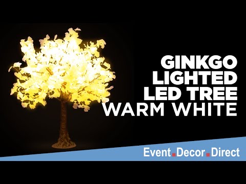 EDD LIGHTED GRAND CENTERPIECE OR FLOOR GINKGO LED TREE-WARM WHITE