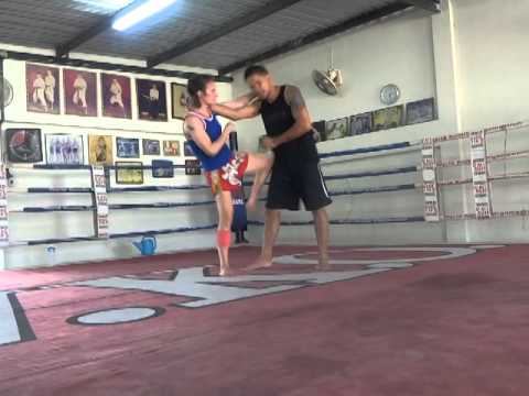 Clinch Practice with Sakmongkol - Part 1 - Day 6 - WKO Pattaya