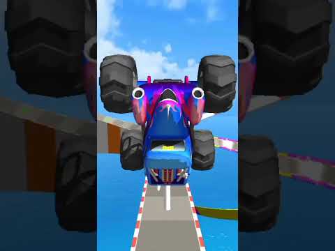 SPIDERMAN McQueen Ramp Challenge JUMP ! SUPERHERO HULK IronMan Goku Mack Truck Disney Cars 3-GTA V