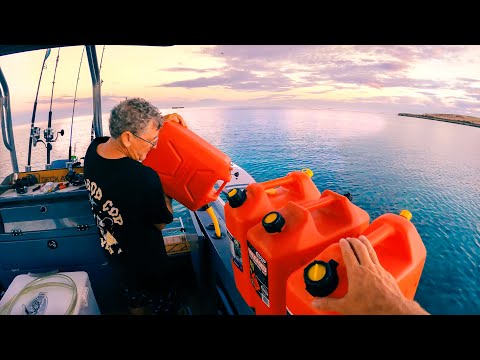 Three Days BOAT CAMPING Remote Offshore Islands with Dad - Spearfishing for Food - Catch and Cook