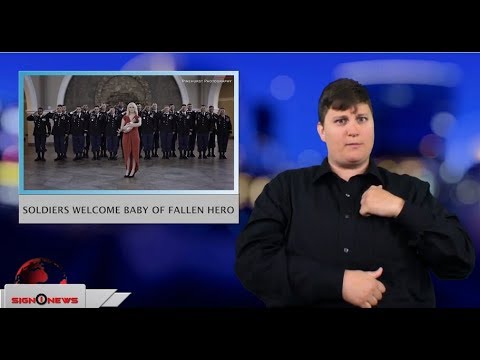 Soldiers welcome baby of fallen hero (ASL - 6.1.18)