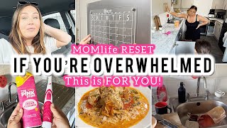 Overwhelmed Clean with me | family meal planning | home reset #cleaningmotivation