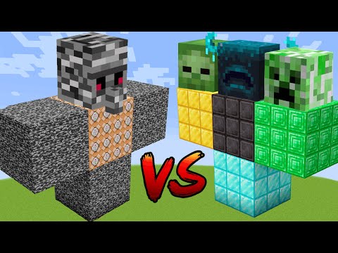 Titan Bedrock Golem vs All Titan Bosses - Minecraft Mob Battle