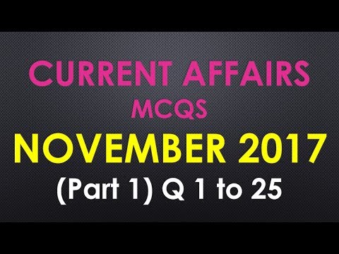Latest GK November 2017 Current Affairs MCQs  25 Question Answers in Hindi