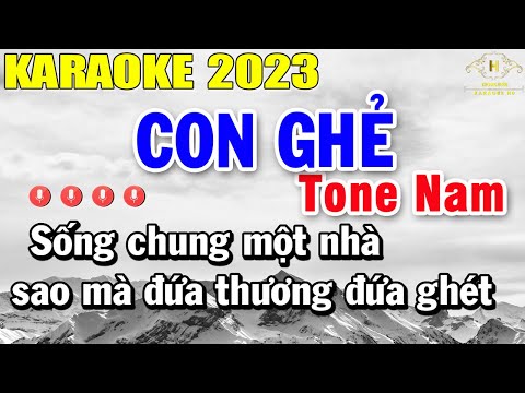 Con Ghẻ Karaoke Tone Nam Nhạc Sống 2023 | Trọng Hiếu