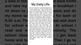 Download lagu Paragraph on my daily life in English|Essay on my daily life #shortvideo #ytviral #ytshort #english mp3