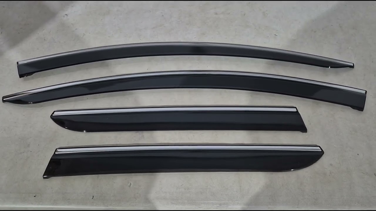 Renault Duster 2018–2024 Raamdeflectoren met chromen sierlijst (4 stuks, Sunplex Chrome) Video 1