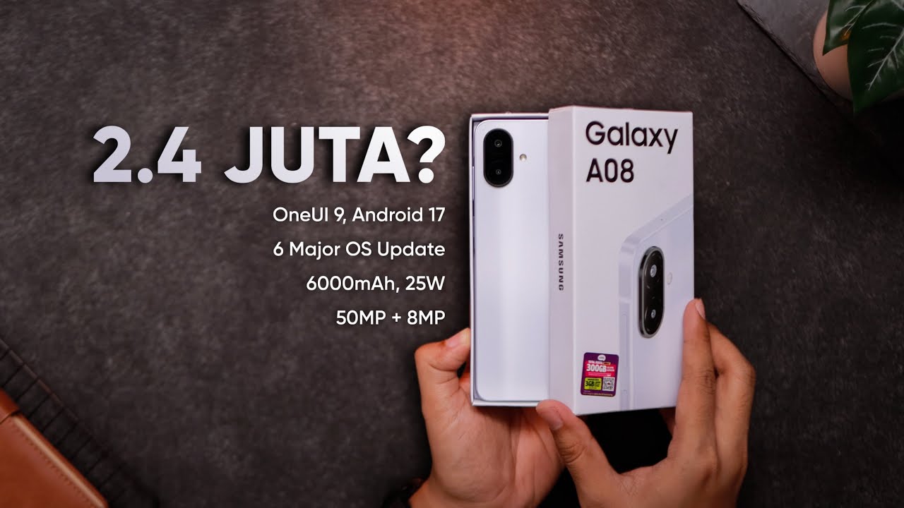 ANDROID 17 PERTAMA & TERMURAH ?!! Unboxing Samsung Galaxy A08 + Tes Gaming + Tes Kamera
