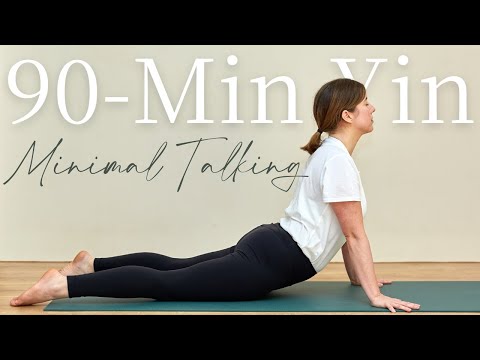 90 Minute Yin Yoga Class Minimum Cues | Yin Yoga Full-Body Stretch with 5-minute Long Holds
