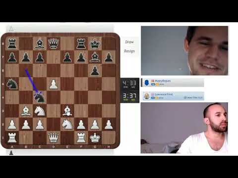 Magnus Carlsen destroys Lawrence Trent -- synchronized stream
