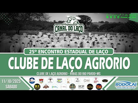 25º ENCONTRO DE LAÇO COMPRIDO - CLUBE DE LAÇO AGRORIO - RIBAS DO RIO PARDO -MS