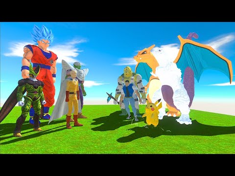 Evolution Pokemon + Ash + Mewtwo + Pikachu vs Evolution Dragon Ball Z  - ARBS