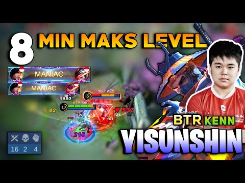 2x MANIAC! Yi Sun Shin Fast Farm Gameplay [ Top Global Yi Sun Shin Best Build 2021] BTR Kenn - MLBB