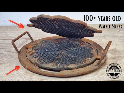 Antique Waffle Maker Restoration - My Girlfriend Makes Waffles for You!