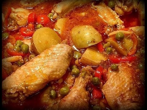 Chicken Afritada (Filipino food) (Filipino recipe)