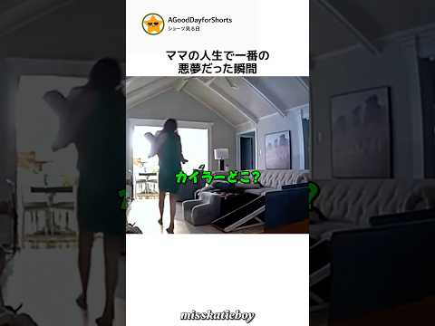 ママの人生で一番の悪夢だった瞬間 #感動 #母の愛 #竜巻 #防犯カメラ