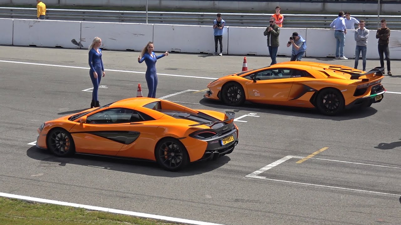 McLaren 570S vs Lamborghini Aventador SVJ