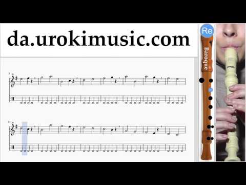 Blokfløjteundervisning (Barok) Passenger - Let Her Go Uddannelse Metode Del 1 øvelser um-i246