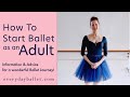 How To Start Ballet As An Adult