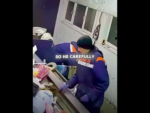 Garbage Sorter Saves Cat