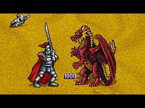 3500 Paladins vs 1000 Red Dragons - Heroes of Might and Magic 2