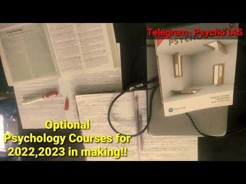 UPSC psychology Optional Courses| Psychology Optional for Upsc 2022,2023| Psychology paper 1 and 2
