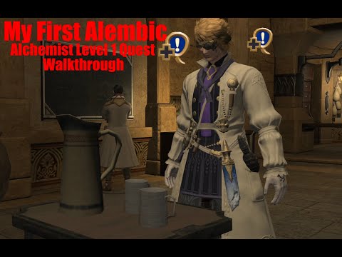 Final Fantasy 14 - Alchemist level 1 Quest - My First Alembic - Walkthrough