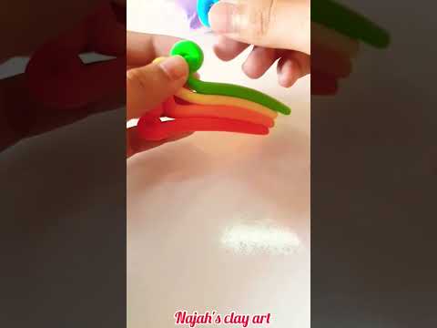 how to make a rainbow🌈 | #diy #ceramicart #flowers  #clayart #craft #satisfyingart #cocomelon