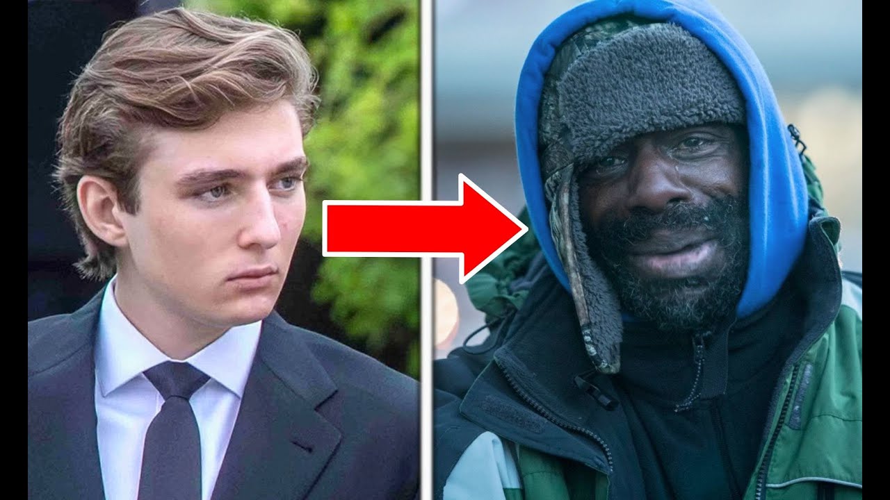 Homeless man demands $1 from Barron Trump: his SHOCKING response around the world