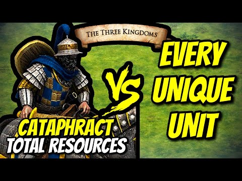 ELITE CATAPHRACT vs EVERY UNIQUE UNIT (Total Resources) | The Three Kingdoms | AoE II: DE