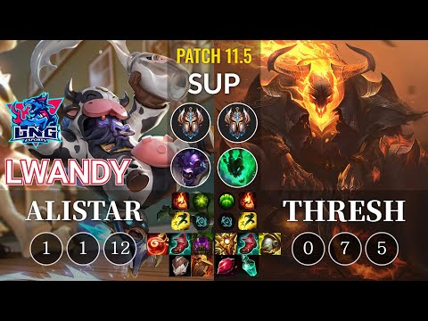 LNG lwandy Alistar vs Thresh Sup - KR Patch 11.5