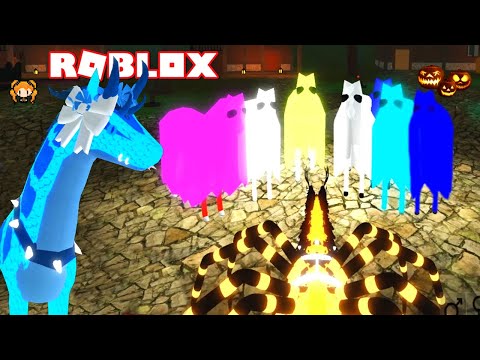 ROBLOX HORSE WORLD SNAKE 🐍 & GHOST 👻 NEW Emotes, Horns and Spooky Spider Legs! Halloween Update!!