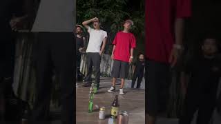 Cartel de Santa ensayando Súbete y ya verás Ft Big Man