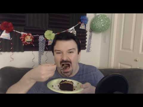 DarkSydePhil really enjoys his birthday cake
