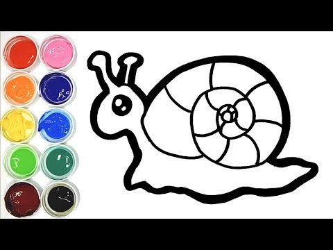 Dessiner un escargot pour bébé - Coloriage pour les enfants