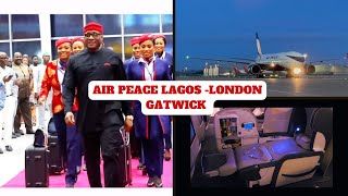 AIR PEACE HISTORIC INAUGURAL FLIGHT TO LONDON | PREVIEW OF AIR PEACE LOUNGE AT T2 | INSIDE AIRCRAFT