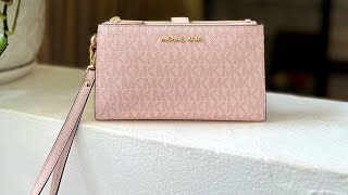 Michael Kors Wristlet Review: Jet Set Travel Double Zipper!