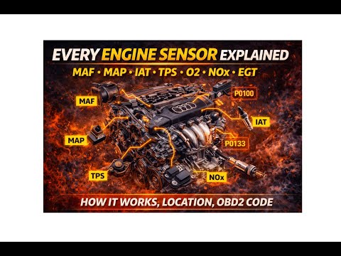 EVERY ENGINE SENSOR EXPLAINED - MAF, MAP, IAT, TPS, 02, NOx, EGT - How it works, location, OBD2 code