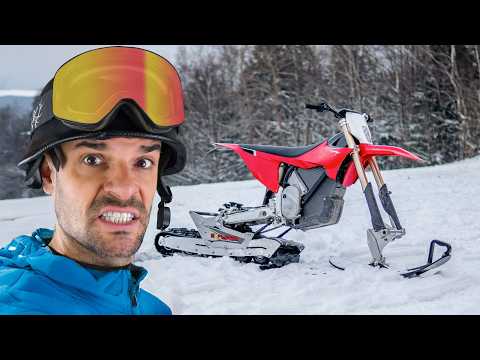 Electric motocross bikes built for snow - This is what happens with 80 hp ⚡
