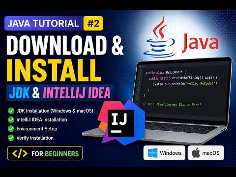 Java Tutorial For Beginners 2 Install Jdk Intellij Idea First Java Program