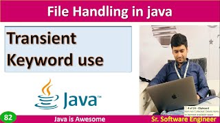transient keyboard use in java with an example