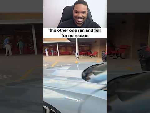 the other one ran and fell for no reason 🤣 #funny