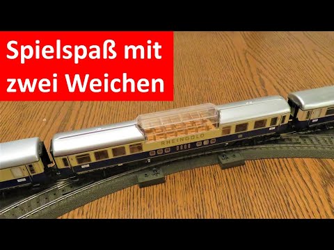 Spielspaß mit zwei Weichen - einfache Gleispläne