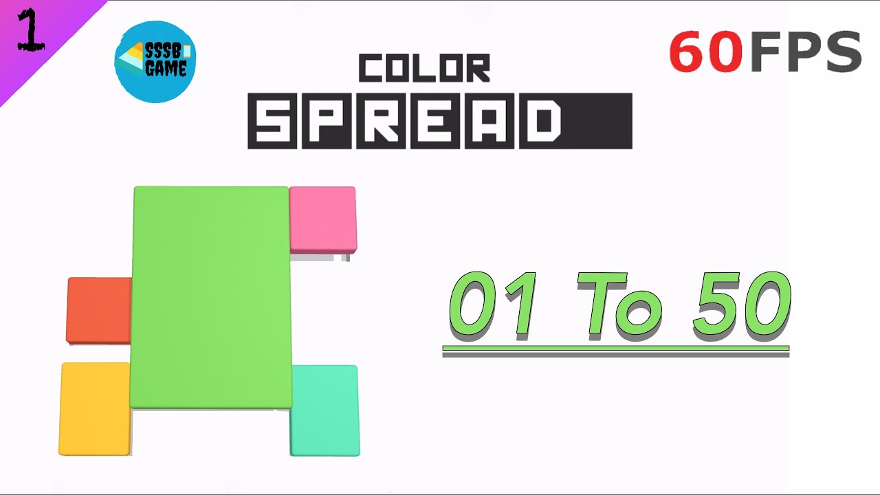 Color Spread: Level 1 To 50 , iOS Walkthrough