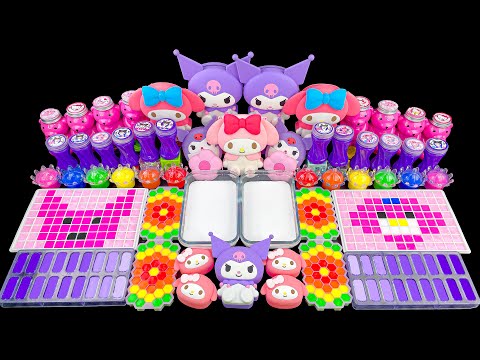 Pelangi vs Pastel Slime ❣️ Sanrio Kuromi Mengkilap Menyenangkan & Slime My Melody 💜💗 Relaxing ASMR