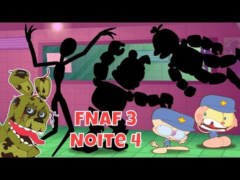 Mongo e Drongo em Five Nights at Freddy's 3 Noite 4 - FNAF 3 - desenho animado paródia de FNAF