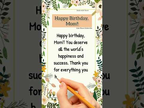 Heart touching birthday wishes for Mom♥️ | birthday wishes message #shorts #happybirthday #mom