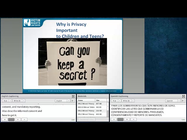 Protecting the Privacy of Minors Who Are Survivors of SA, DV, Dating Violence, and Stalking (August 2018)